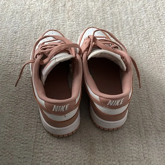 Nike Women's Pink and White Sneakers - Picture 3 of 5